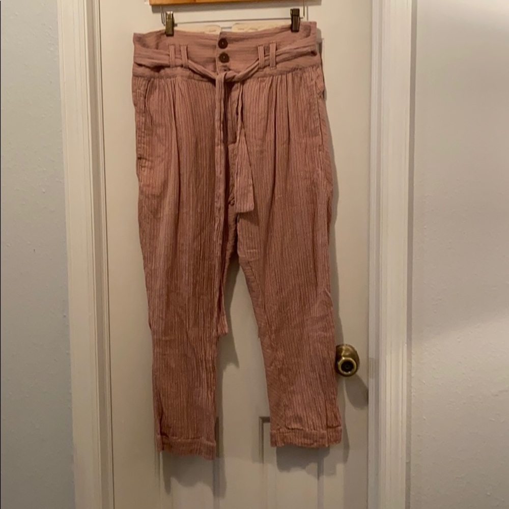 Free People High Waisted Triple Button Pants